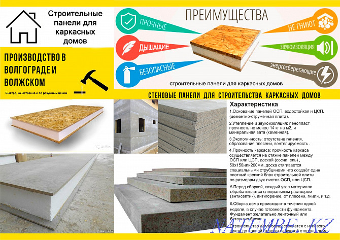 Manufacture and sale of panels for frame houses. Volgograd - photo 3