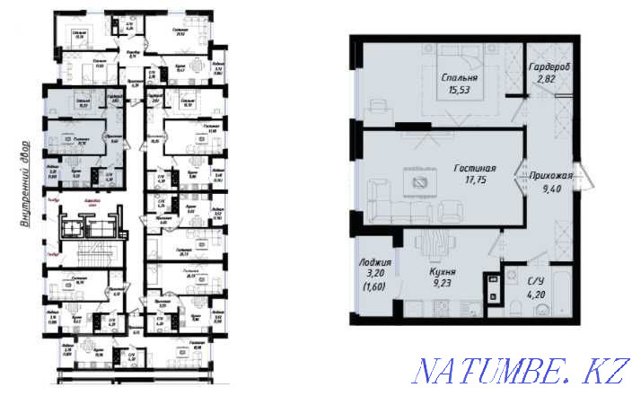 2-room apartment Astana - photo 12