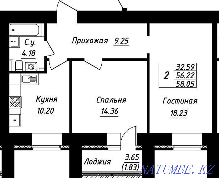 2-room apartment Astana - photo 3
