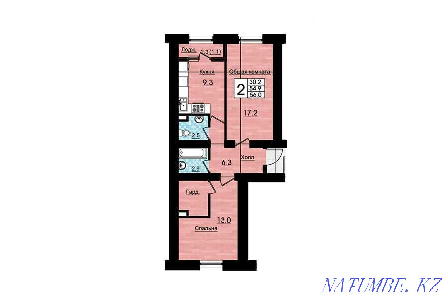 2-room apartment Astana - photo 2