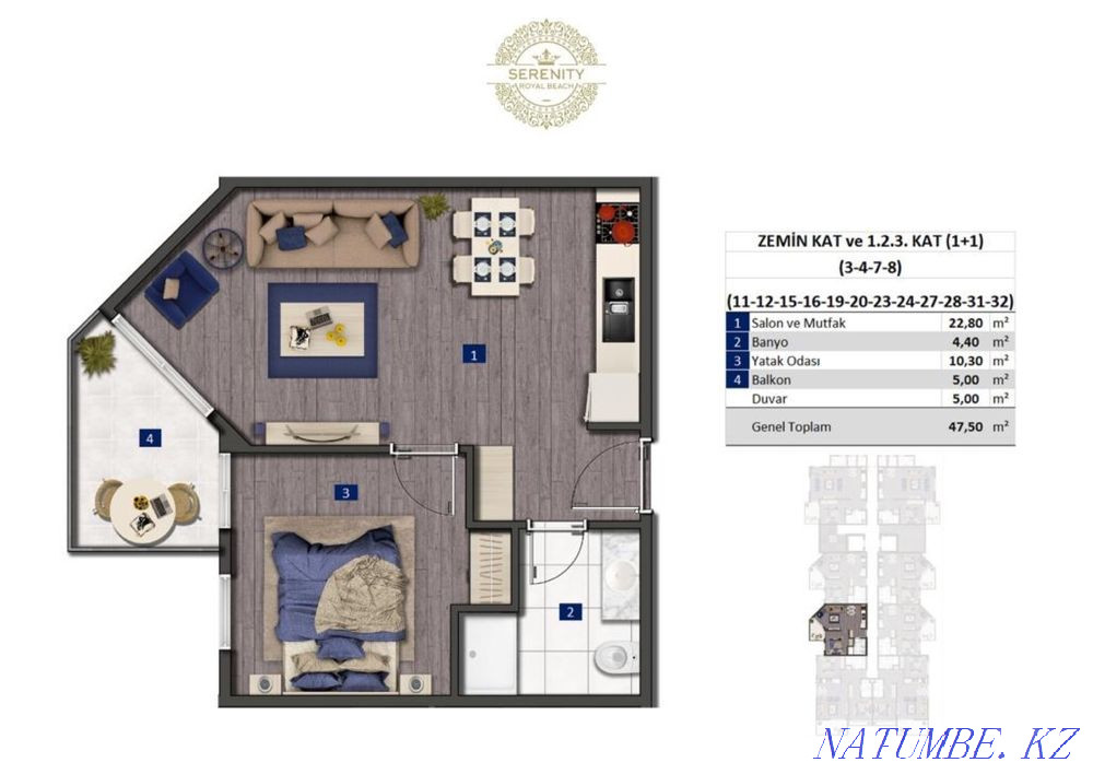 2-room apartment Astana - photo 5