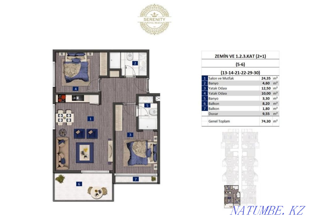 2-room apartment Astana - photo 6
