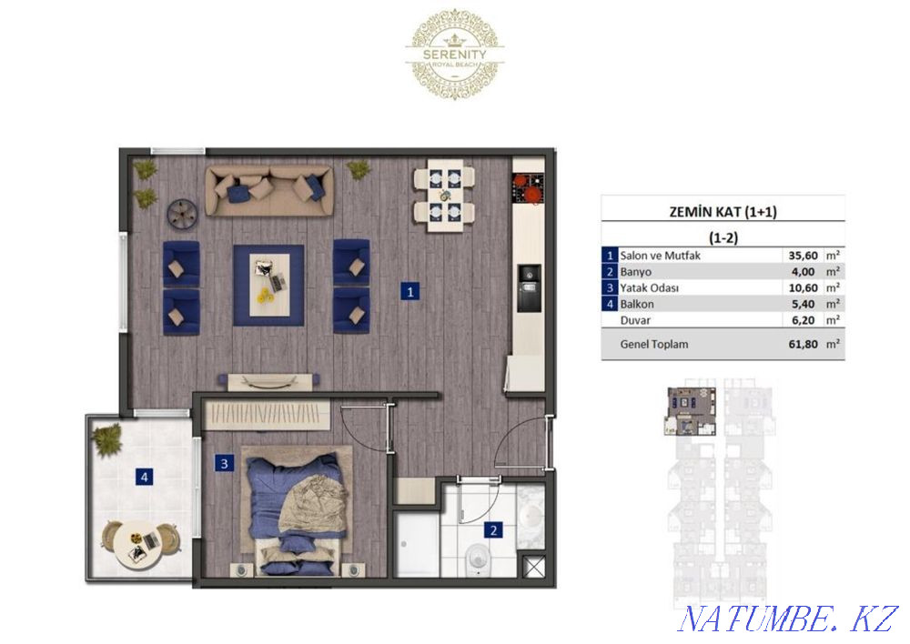 2-room apartment Astana - photo 4