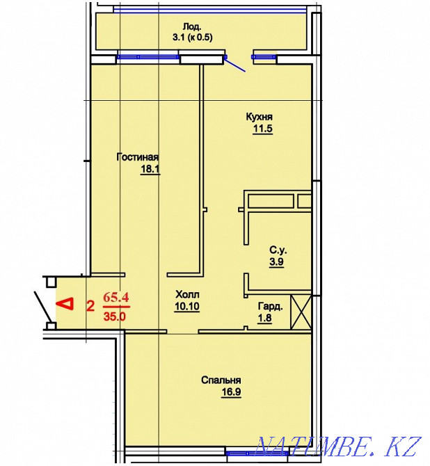 2-room apartment Astana - photo 1