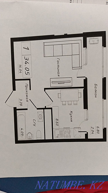 1-room apartment Astana - photo 4