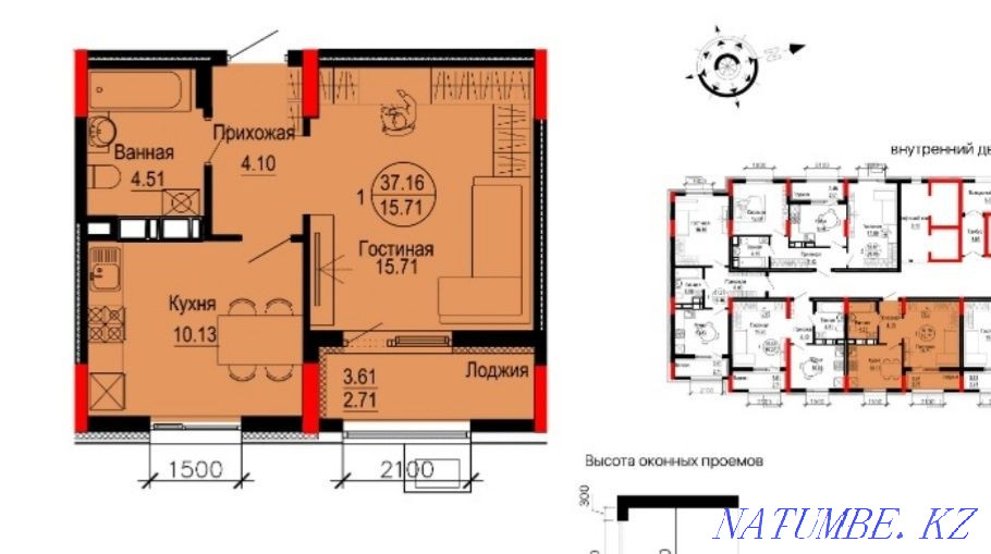 1-room apartment Astana - photo 3