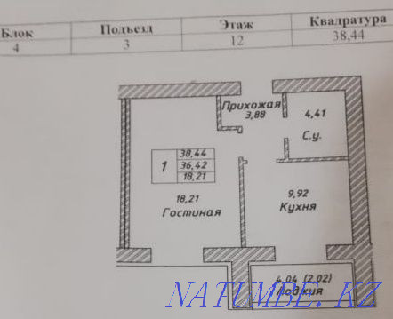 Однокомнатная квартира Астана - изображение 2