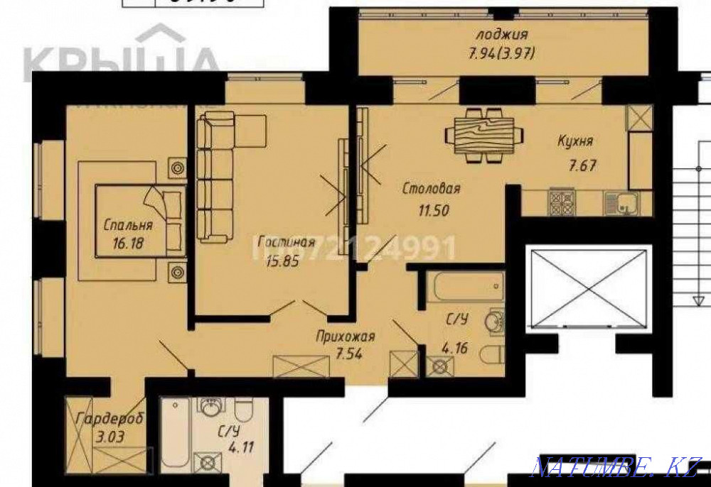 3-room apartment Astana - photo 8