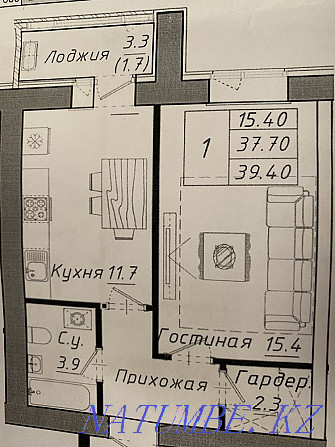 Однокомнатная квартира Алматы - изображение 3