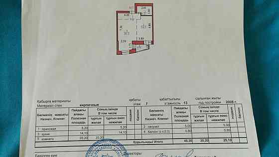 1-комнатная квартира  Алматы