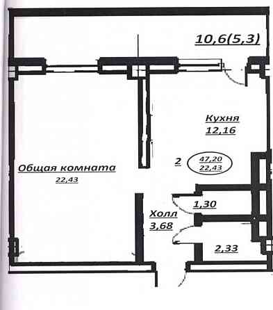 1-комнатная квартира Almaty