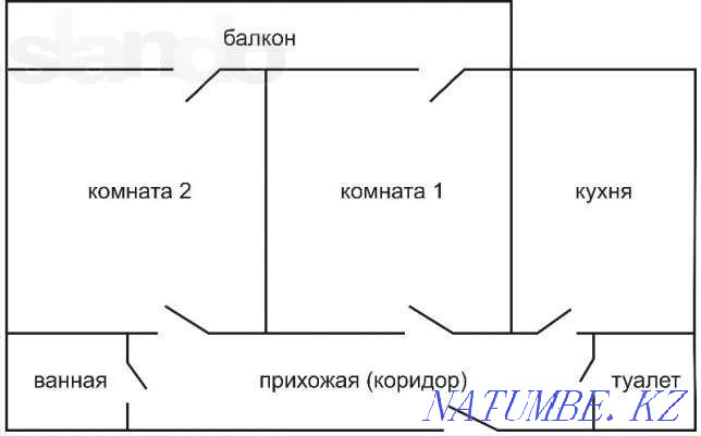 2-room apartment Almaty - photo 1