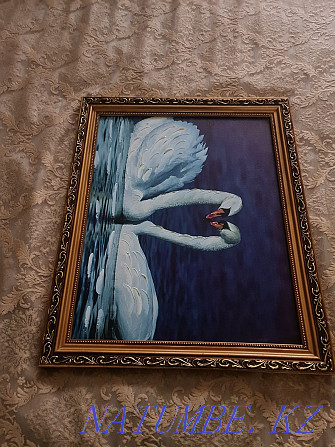 Framed painting swans Almaty - photo 3