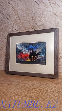 Handmade painting night landscape in a frame interior painting Almaty - photo 3