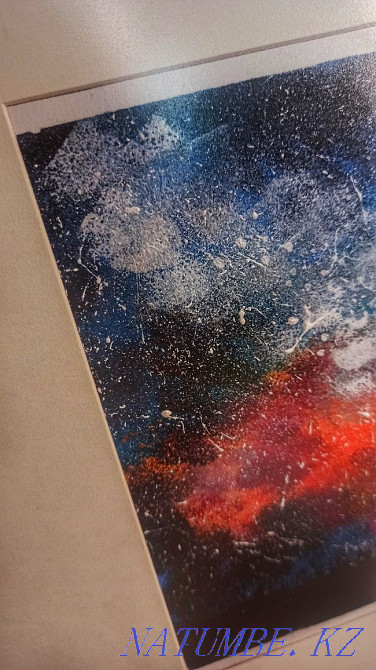 Картина ручной работы ночной пейзаж в раме живопись интерьерная Алматы - изображение 4