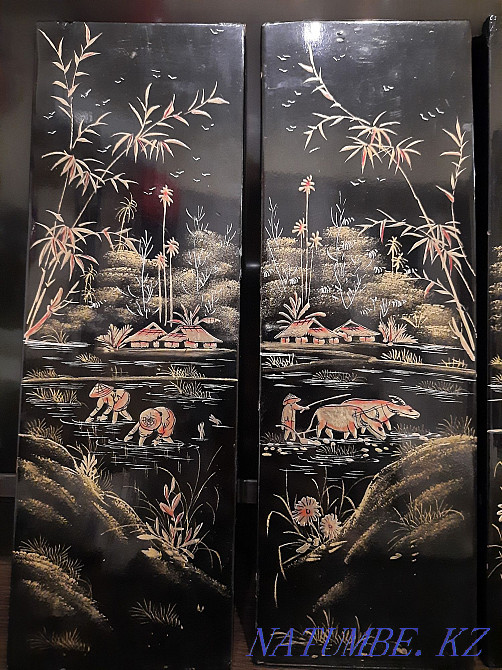 Картины лаковые деревянные вьетнамские Алматы - изображение 1