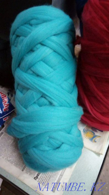 Шерсть для валяние. Крашенная шерсть. Очес. Пух. Алматы - изображение 6