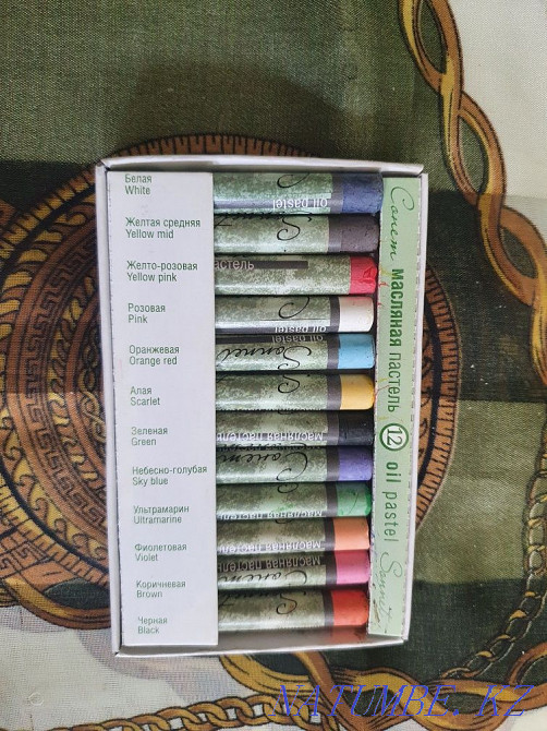 Масляная пастель 12 цветов Алматы - изображение 2