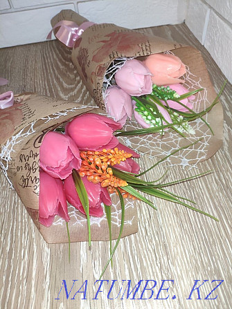 Soap tulips, beautiful bouquet Almaty - photo 2