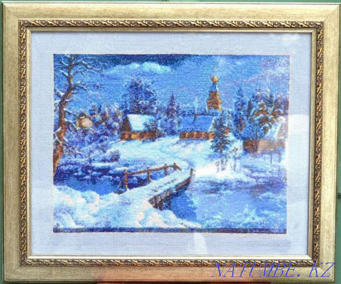 Painting Winter Evening Almaty - photo 1