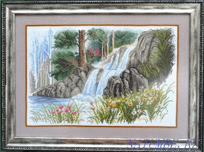 Painting Waterfall Almaty - photo 1