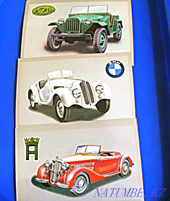 Набор 17 шт. старинных картинок с машинами Алматы - изображение 5