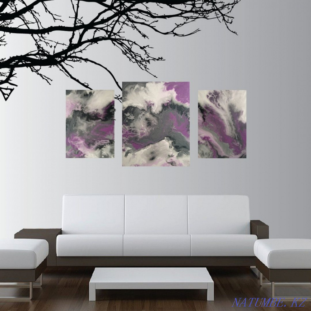 Картины в технике жидкий акрил Алматы - изображение 1