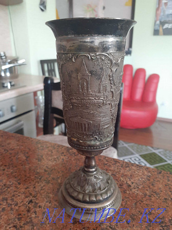 Antique silver-plated cube with a view of old Moscow! Almaty - photo 6