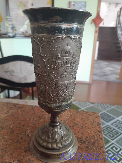 Antique silver-plated cube with a view of old Moscow! Almaty - photo 2