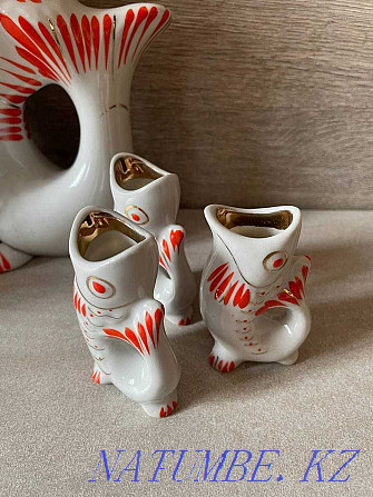 Porcelain set "Family of carp", USSR Almaty - photo 3