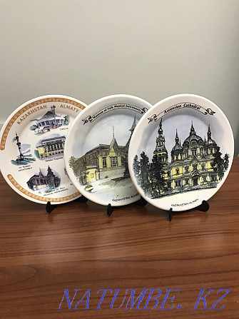 A set of souvenir plates with views of Almaty Almaty - photo 1