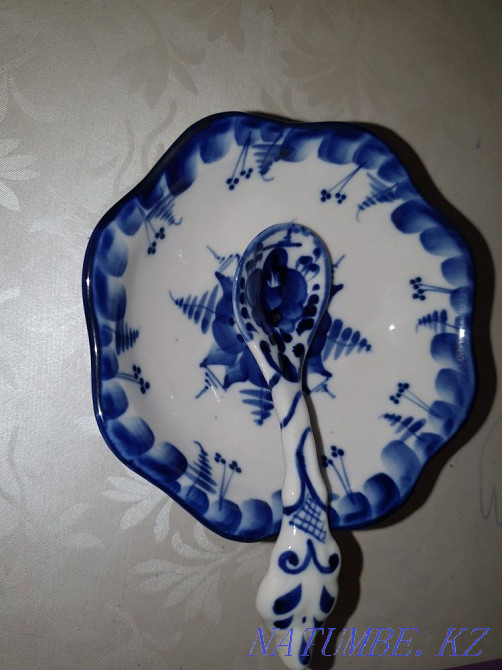 Gzhel varennitsa with a handmade spoon Almaty - photo 4