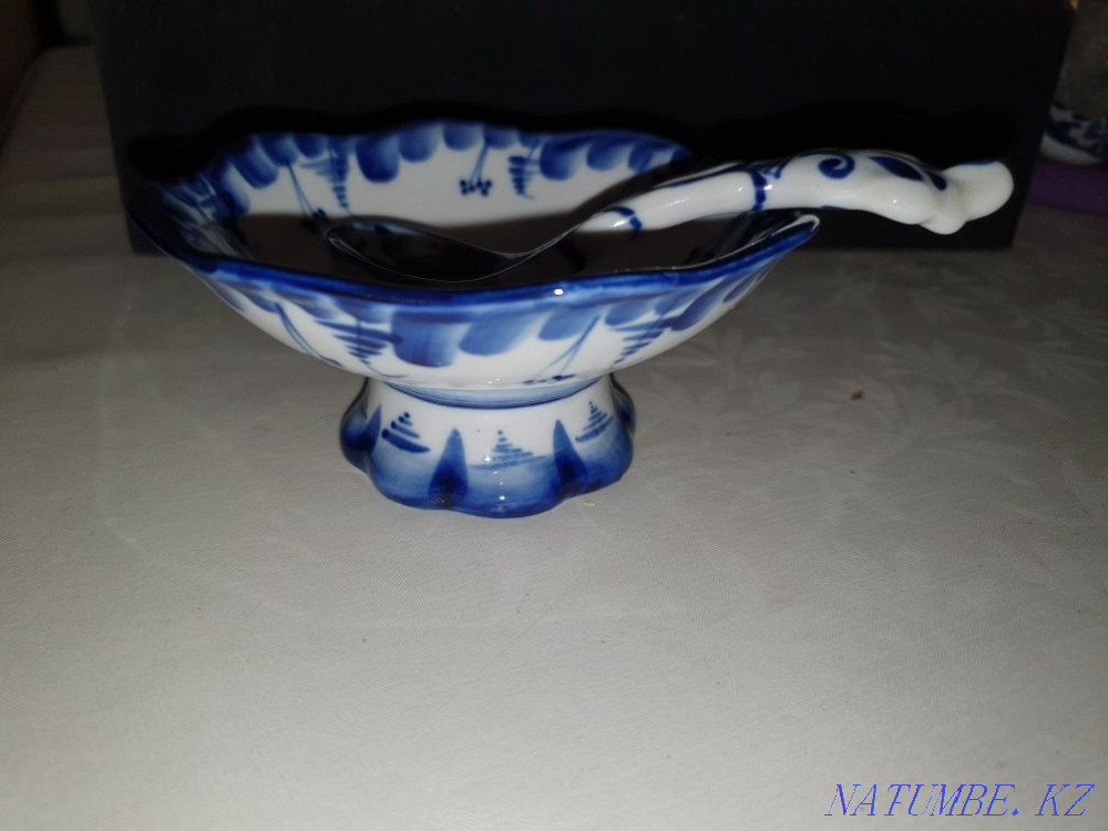 Gzhel varennitsa with a handmade spoon Almaty - photo 3