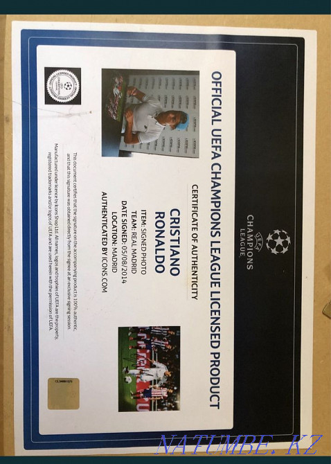 Автограф Cristiano Ronaldo Алматы - изображение 2