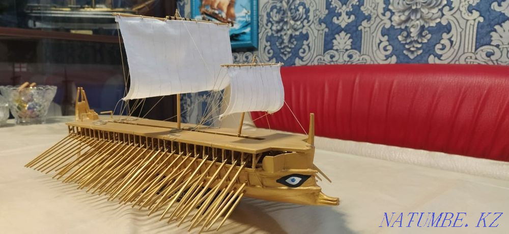 Деревянная модель корабля "GREEK TRIREME" Алматы - изображение 1