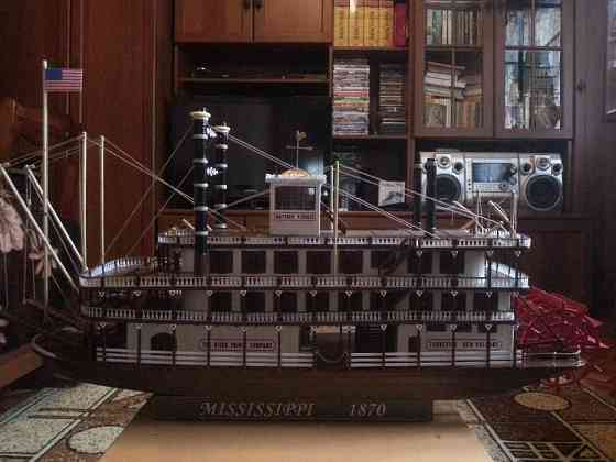 Продается деревянная модель корабля «Mississippi 1870» ручной работы Алматы