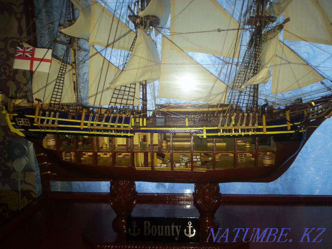 Handmade wooden model of the Bounty ship for sale. Almaty - photo 2