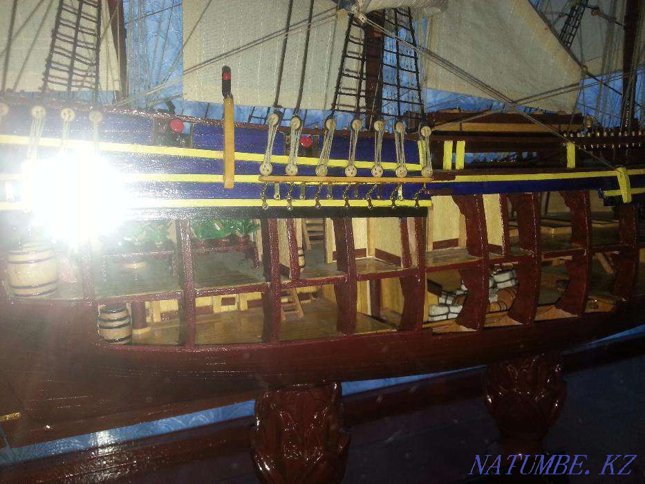 Продается деревянная модель корабля «Баунти» ручной работы. Алматы - изображение 3
