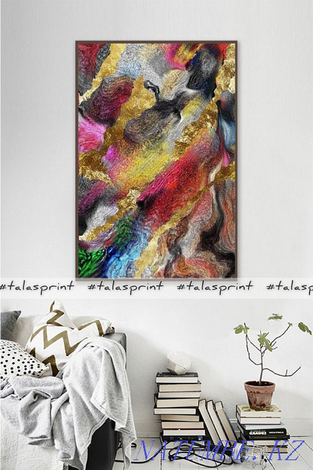 Интерьерные картины Модульные картины холст абстракций Алматы - изображение 8