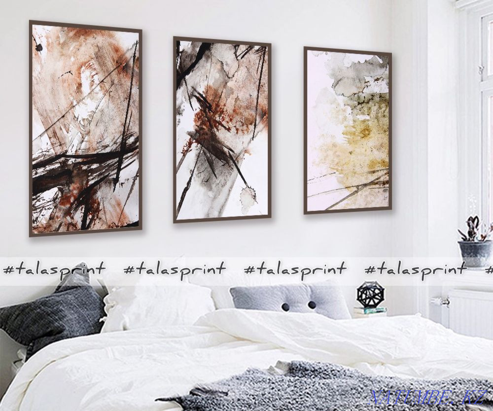 Интерьерные картины Модульные картины холст абстракций Алматы - изображение 3