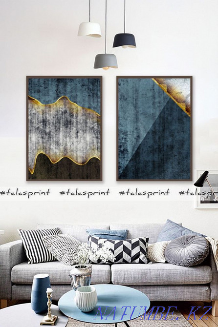 Интерьерные картины Модульные картины холст абстракций Алматы - изображение 4