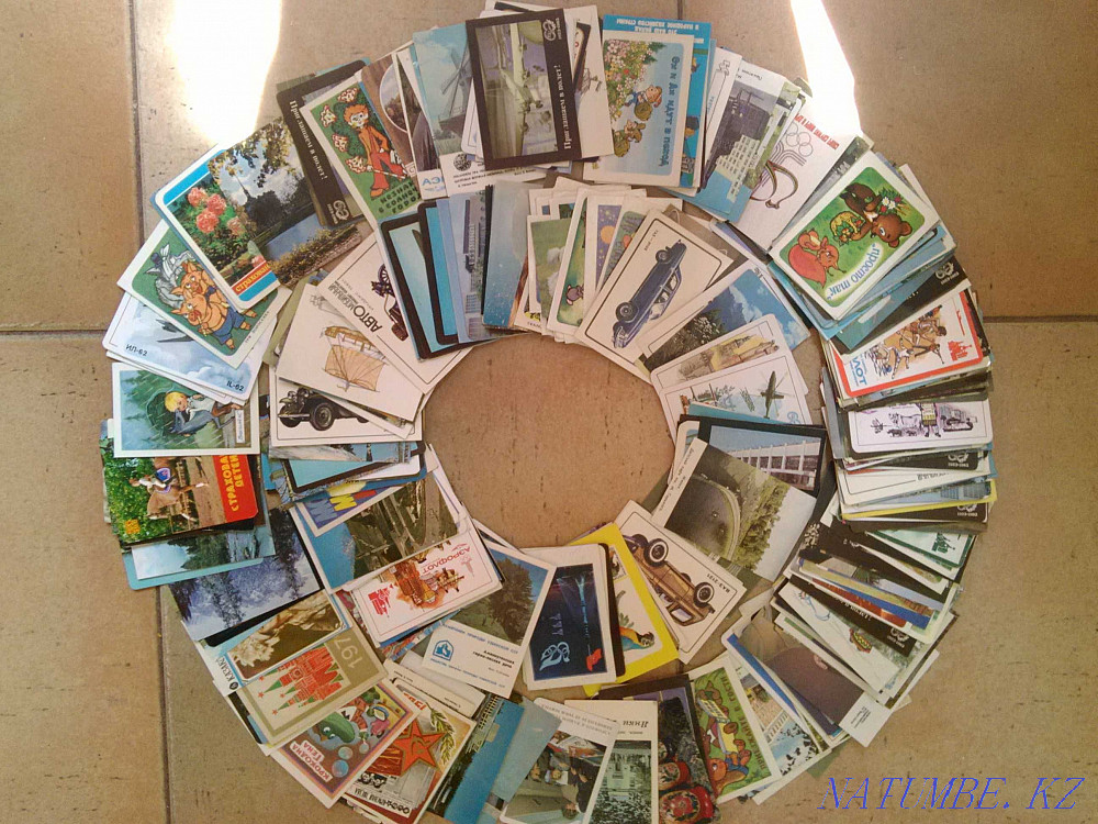 Календарики советские(200 штук). Алматы - изображение 1