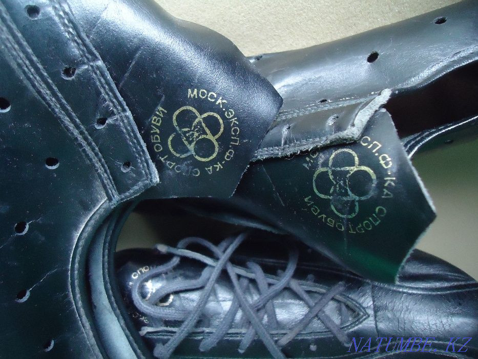 Уникальные Ботинки Москва СССР олимпийские Кожа Натур Коллекционные Алматы - изображение 1