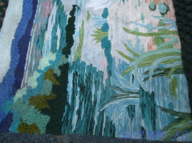 Панно Гобелен Ручная работа пара лебедей - ЛЮБОВЬ символическая Алматы - изображение 6