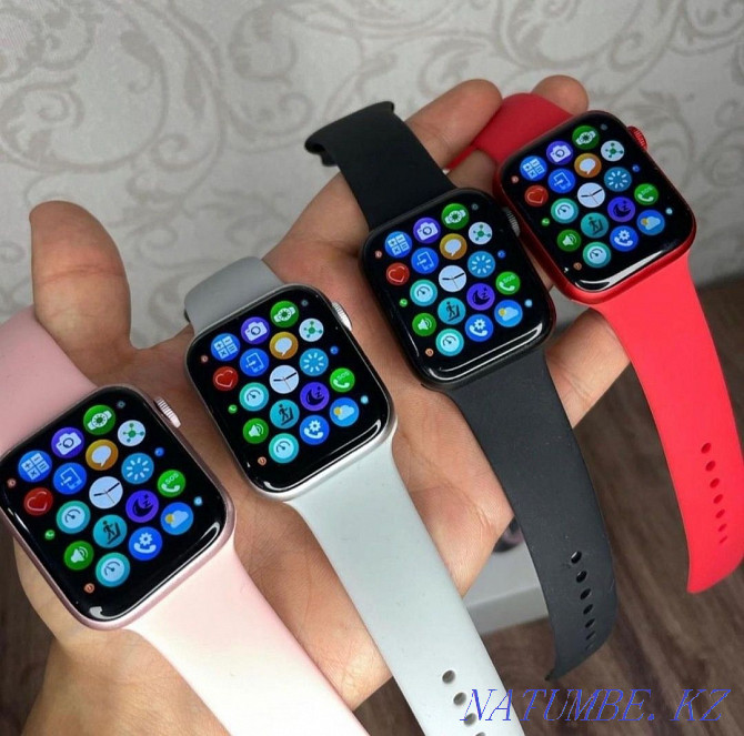 Apple watch 6 W26+ және басқа да сәнді смарт фитнес сағаттары төмен бағамен  Өскемен - изображение 5