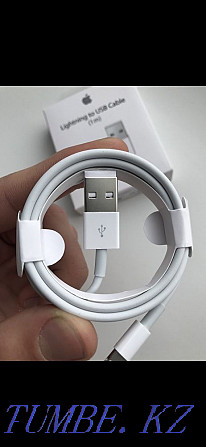 iPhone зарядтау ТҰПЫНҒЫ КЕПІЛДІК iPhone кабелі usb найзағай кабелі  Өскемен - изображение 2