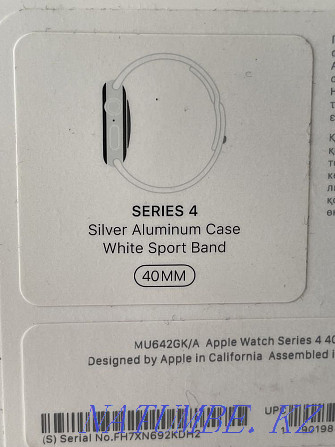 Apple Watch 4 күміс спорт жолағы 40 мм  Өскемен - изображение 2