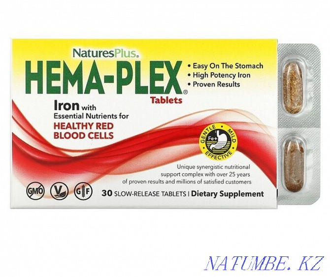 Hema-Plex, 30 Extended Release Tablets, iherb Almaty - photo 1