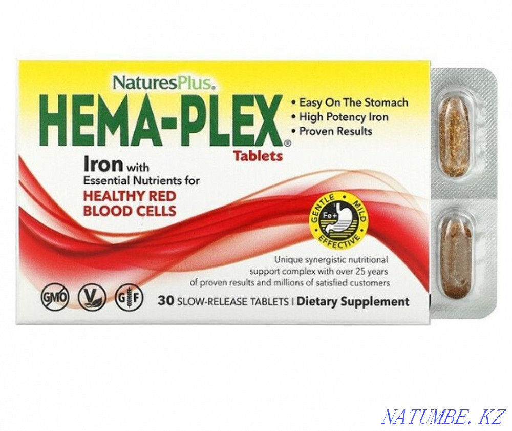 Hema-Plex, 30 Extended Release Tablets, iherb Almaty - photo 1