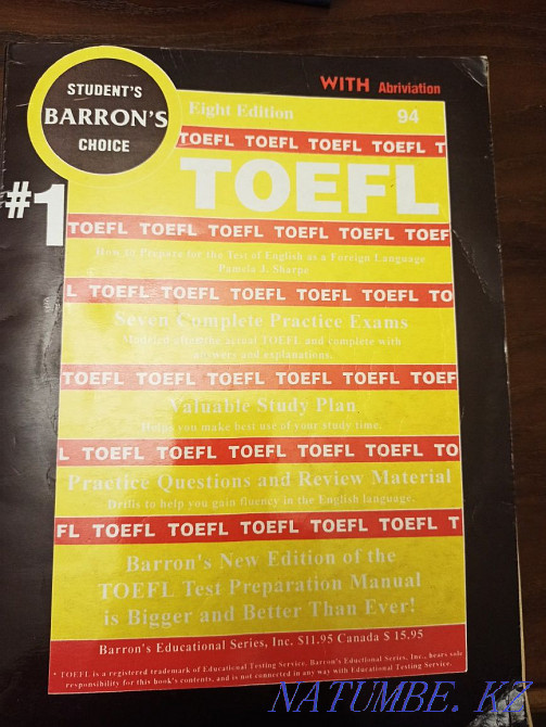 Toefl exam preparation book for sale Almaty - photo 1